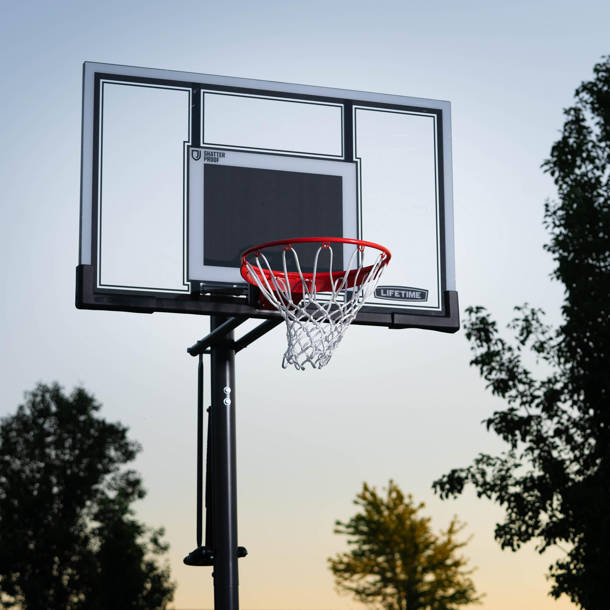 Lifetime Height Adjustable Bolt Down Basketball Hoop (54" Tempered